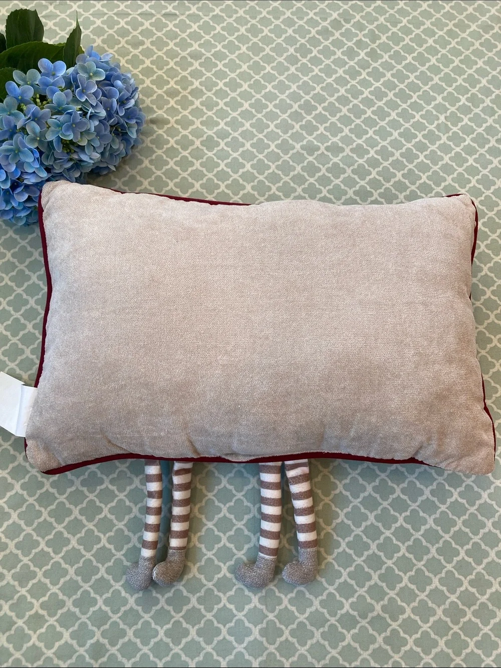 Happy Fall Fox Dangle Legs Rectangle Pillow